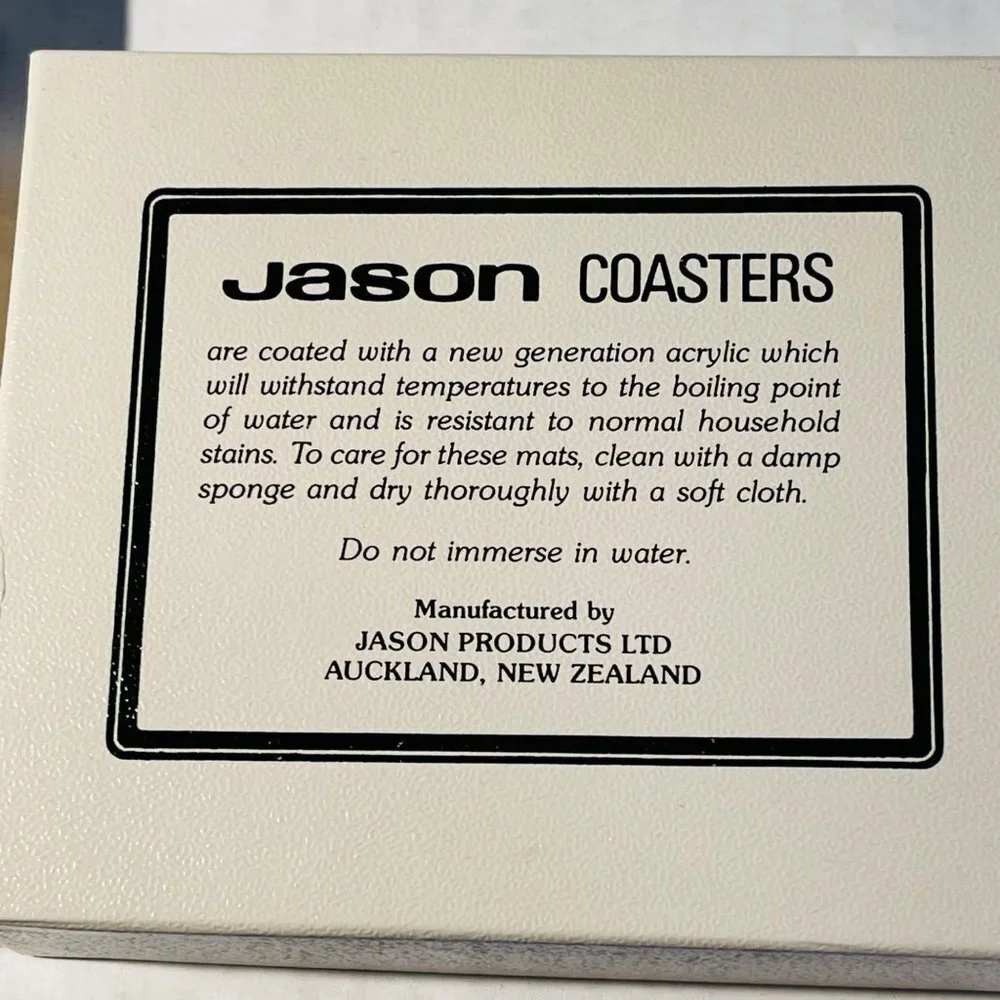 Jason Coasters New Zealand Set of 6 Mats National Parks Falls Photo Cork Back